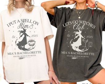 Witchy Bachelorette Shirts | Halloween Bachelorette Party Shirts | Witch Bridal Party Gift | Cocktail Bach Club | Spooky Bride Goth Wedding
