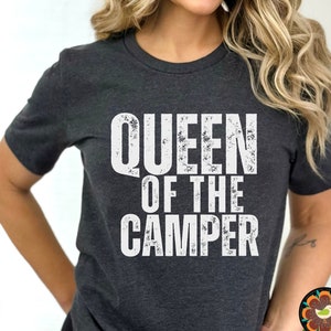 Camping Shirt, RV Shirt, Queen Of The Camper, Camping Gift Camper Shirt Travel Shirt Road Trip RV Gift RV Camping Shirt Funny Camping shirt