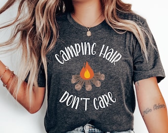 Camping Hair Don't Care Shirt Camping Shirt RV Shirt Camping Gift Camper Shirt Travel Shirt Road Trip RV Gift RV Camping Shirt Funny Camping