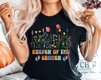 Keeper of the Gender Shirt , Gender Reveal Party Shirts, Team Boy Team Girl Baby Announcement Shirts Gender Reveal Idea Family reveal