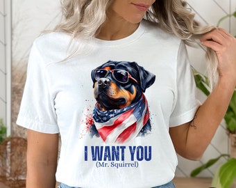 Funny Patriotic Dog Shirts, Rottweiler Independence Day Dog T-shirt, Dog Tee, 4th Of July Dog Shirts, Dog Mom Shirt, Funny Dog Shirt
