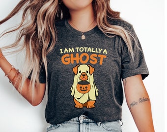 Ghost Dog Shirt, Halloween Dog Shirt, Funny I'm Totally A Ghost Shirt, Halloween Dog Lover Gifts Funny Dog Shirt, Halloween Dog Lover Tee