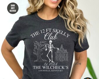 Custom Social Club 12 Ft Skeleton Club Shirt, Funny Skeleton Shirt, Halloween Skeleton Shirt, Funny Halloween Shirt, 12 foot Giant Skeleton