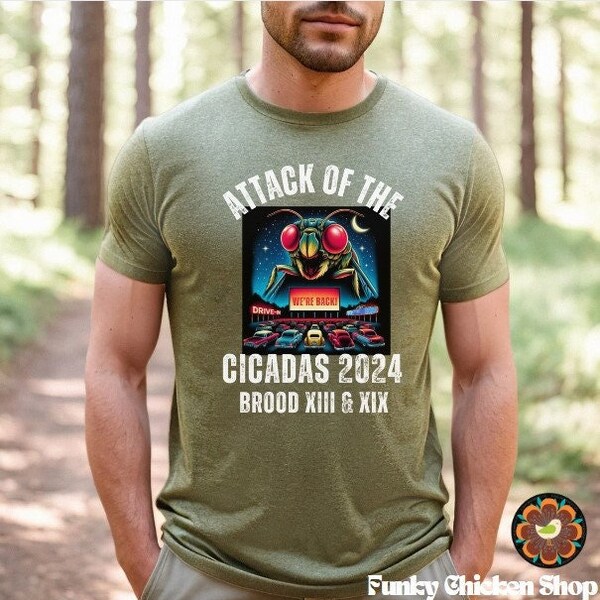 Cicada Shirt, 2024 Attack Of The Cicadas Shirt, 17 Year Cicada, Brood X T-Shirt, Cicada T-Shirt,Brood XIX,Brood XIII,Insect shirt,Entomology