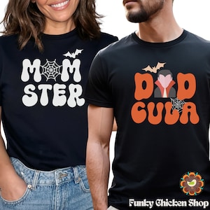 Momster and Dadcula Shirt, Funny Couple Shirts, Couples Halloween Shirts, Halloween T Shirts, Halloween Shirts for Couples