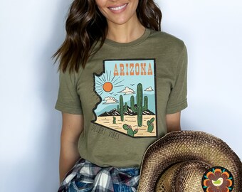 Desert Shirt, Cactus Plants, T-Shirt For Women, Cactus Shirt, Desert Adventure Shirt, Arizona Shirt, Cute Cactus Shirt, Cactus Scene Shirt