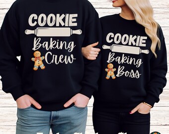 Christmas Couples Shirts, Matching Couple, Cookie Baking Shirts, Gingerbread Shirt, Christmas Crewneck, Unique Christmas Gift For couples