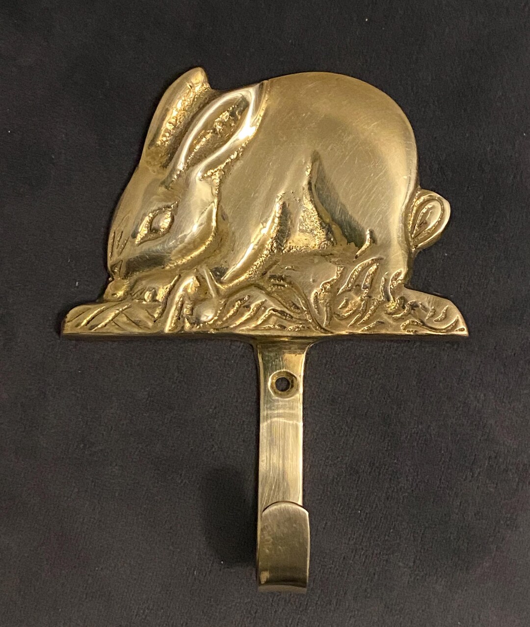 Vintage Solid Brass Bunny Rabbit Wall Mount Metal Hook Wall Decor - Etsy