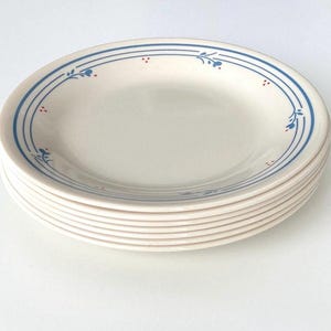 Set of 7 Vintage Corelle Country Violets Salad Plates Dessert Plates 6.75”