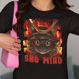 Katze T-Shirt, Shō Miao, Katze Samurai T-Shirt, Japanischer Film T-Shirt, Japan Film Shirt, Filmliebhaber T-Shirt, Katzen Geschenk, Japan Katze Shirt