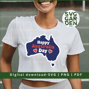 Happy Australia Day svg, Australia day svg, Australian flag svg, Australia PNG, australian map SVG, laser cut file, files for cricut, heart