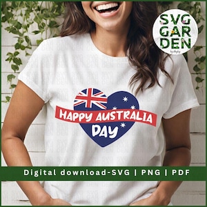 Happy Australia Day svg, Australia day svg, Australian flag svg, Australia PNG, australian map SVG, laser cut file, files for cricut, heart