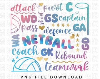 Netball png, Netball team png, netball gift, sublimation, netball clipart, netball team gifts, sports png, netball bag, netball shirt png