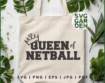 Netball queen svg, reina del netball svg, Netball SVG, regalo de netball, archivos cortados, imágenes prediseñadas de netball, regalos del equipo de netball, netball, archivo de corte cricut