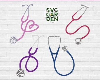 Stetoscopio SVG, stetoscopio PNG, infermiera in formato SVG, stetoscopio Cut File cricut, medico in formato SVG, clipart medica, medico in formato SVG, monogramma dello stetoscopio