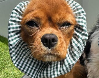 Cavalier Snood  ~  Green & White Gingham - light weight silky strong fabric