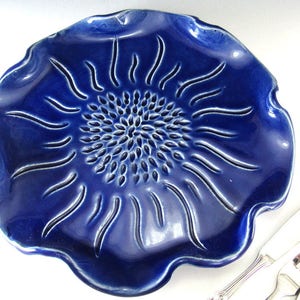 Serving Tray/Cheese Platter/Party Platter with Beaded Knife , Fork, and Spoon image 5