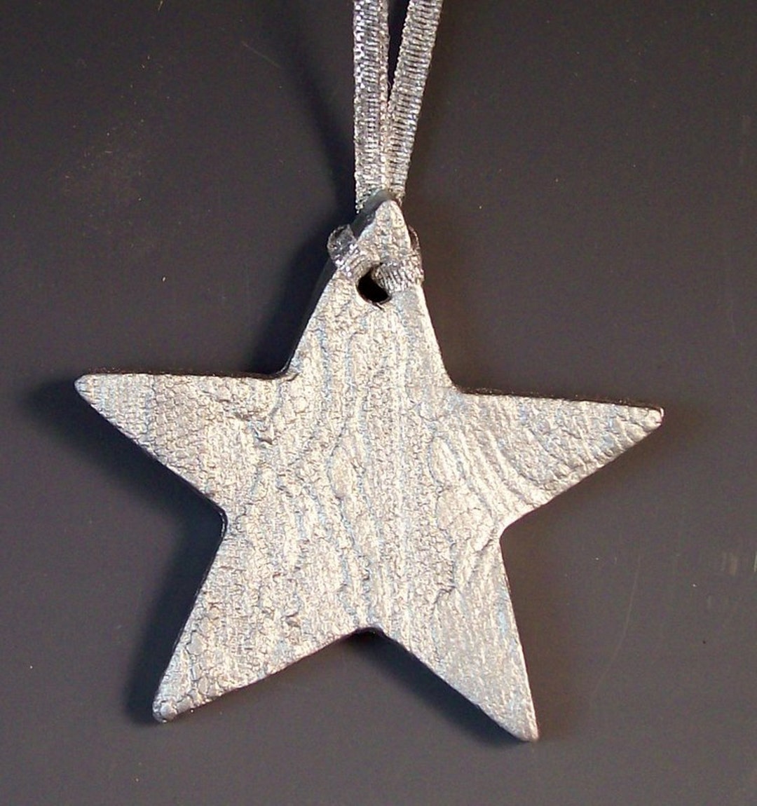 Silver Star Lace Star Christmas Ornament / Silver Star Etsy