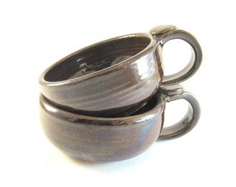 Set of 2 Espresso Mugs, Each Holds about 4 Ounces
