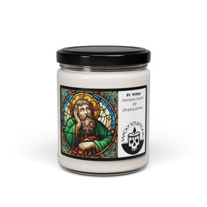 Saint Vitus, Patron Saint Of Oversleeping Scented Soy Candle