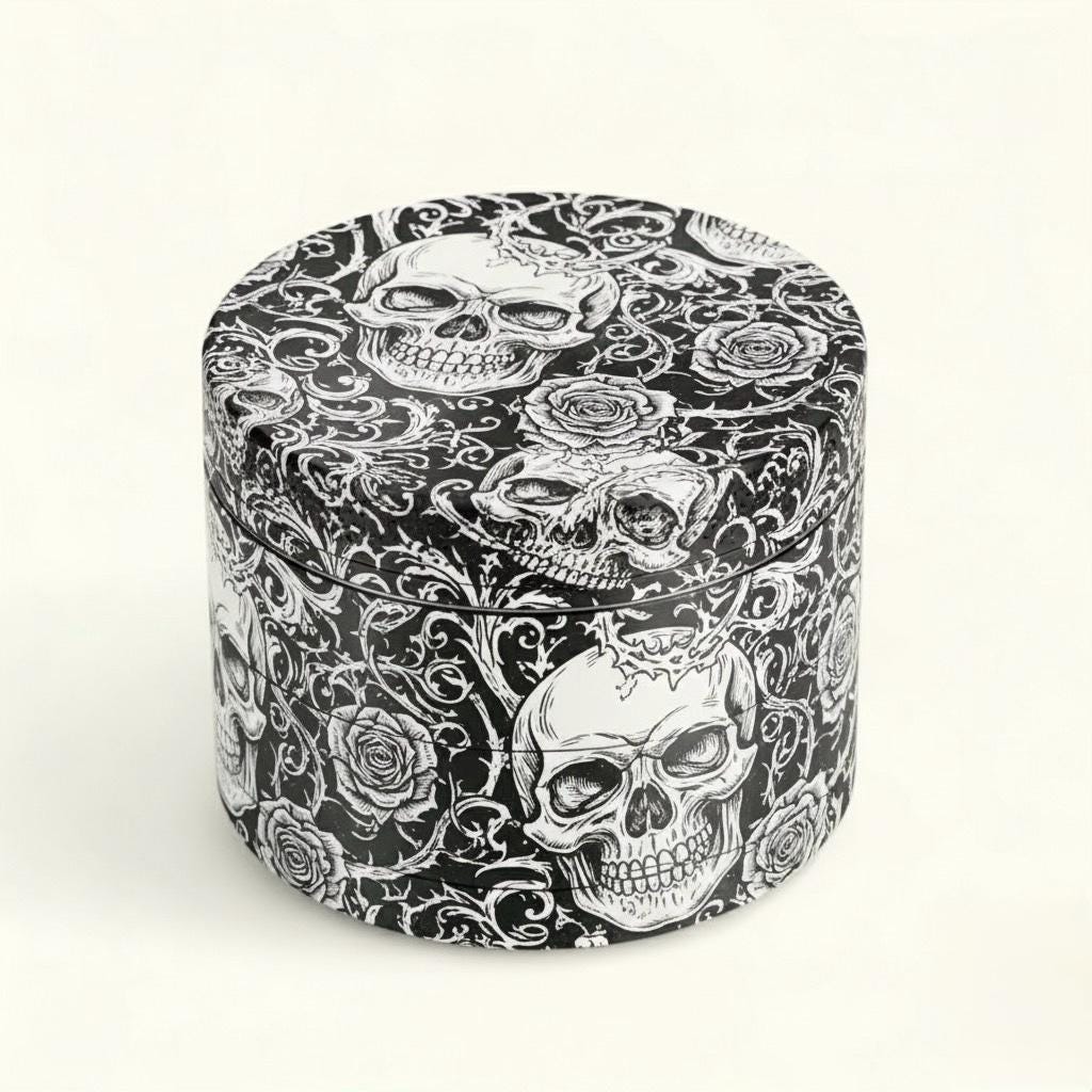 skull tobacco grinder Gold 3