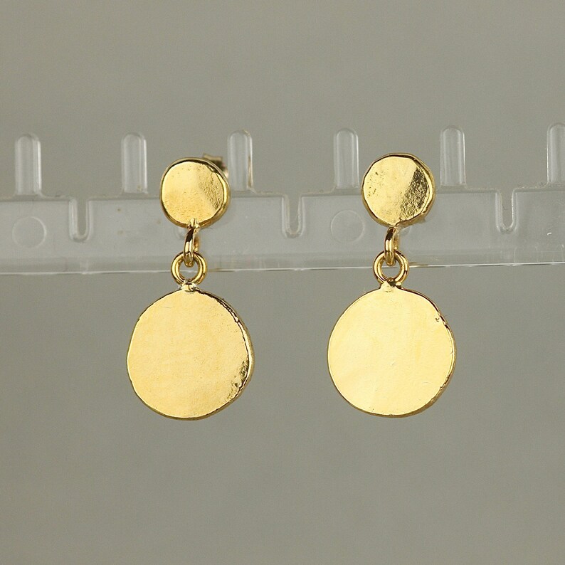 Gold Coin Drop Earrings. Unique Christmas Gifts Etsy UK