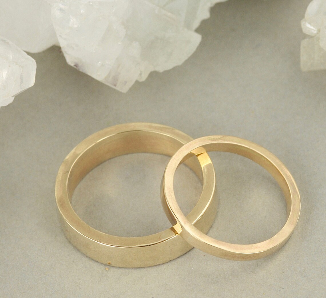 Mens Wedding Band. 9ct Gold Wedding Ring. Chunky Rings. Art - Etsy UK