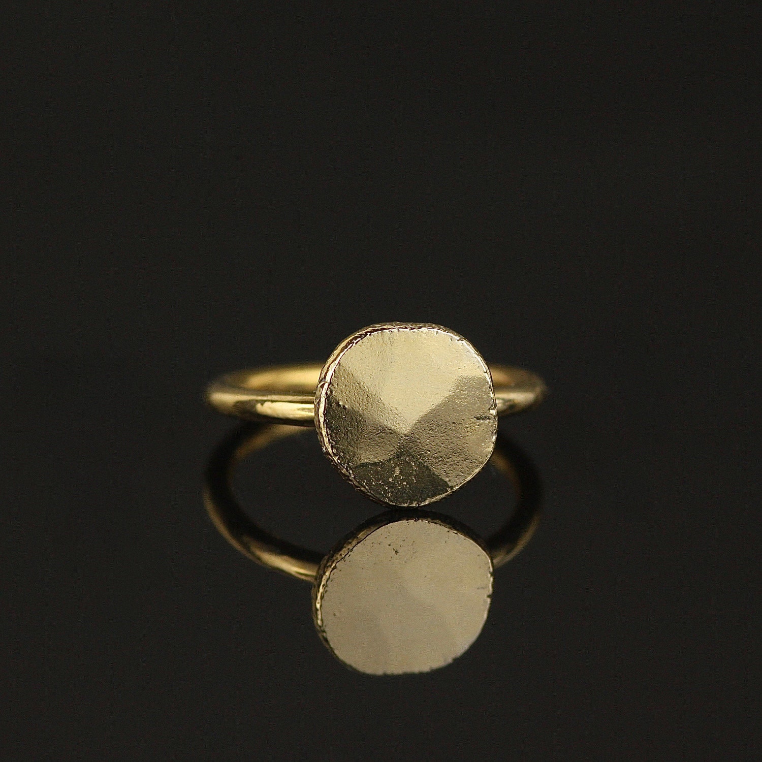 Hammered sales coin ring