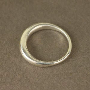 Triple Stacked Solid Silver Bombe Rings. Recycled Sterling Silver Stacking Rings image 6