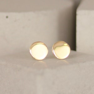 18k Recycled Gold Sun Stud Earrings. 18ct Real Gold Large Disc Studs image 5