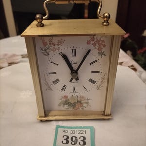 limit vintage 1990s brass carriage clock working order