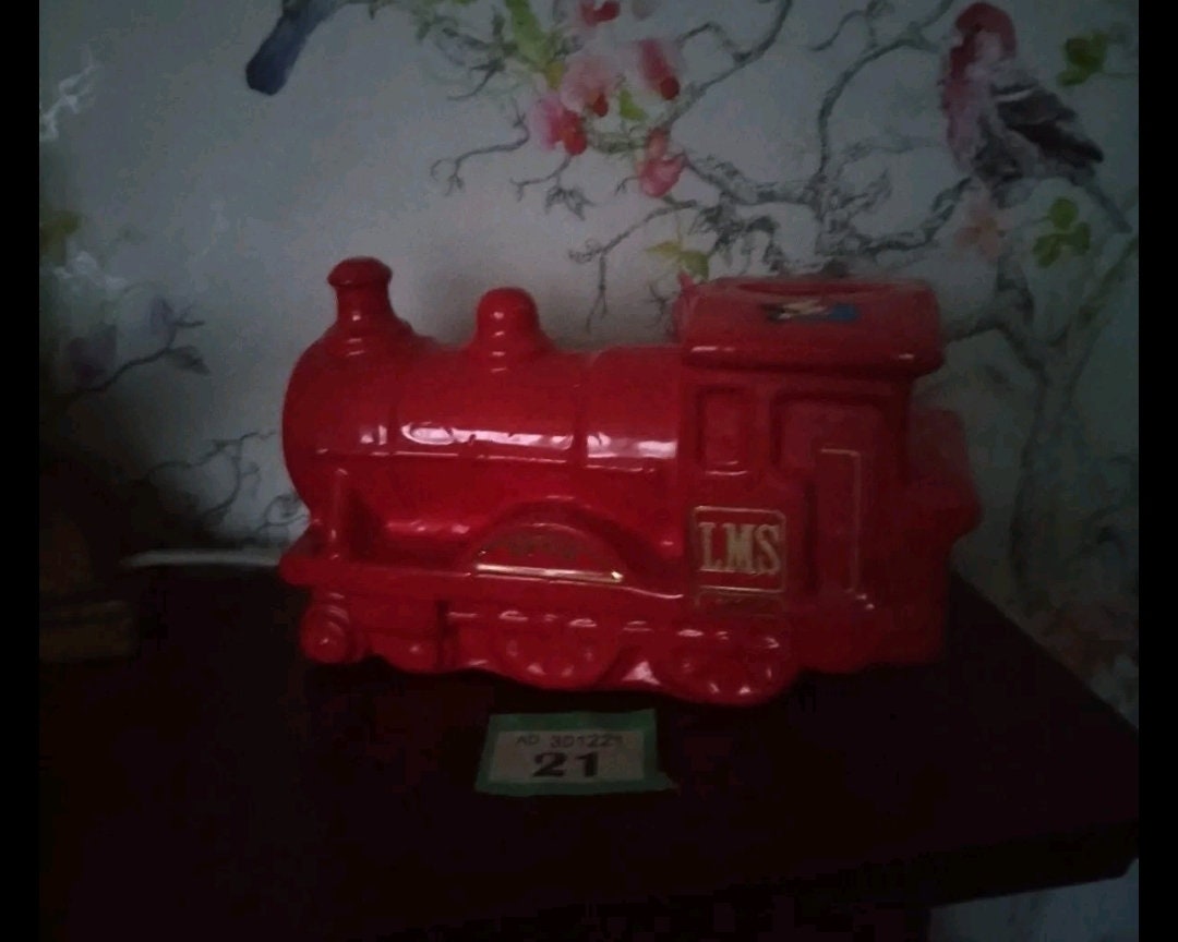 Vintage Red Train Money Box - Etsy
