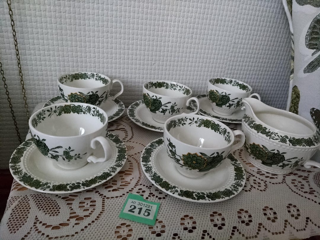 Royal Cauldron Part Tea Set Green Bower 1950s .11 Pecie Set - Etsy