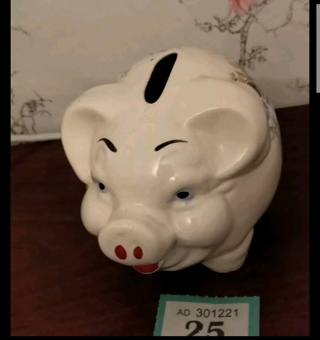 Vintage Piggy Bank - Etsy