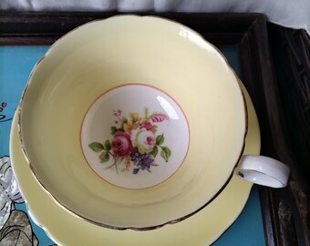 Rare Shelley Dubarry Blue Floral Tea Cup and Saucer MINT - Etsy