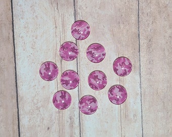 12mm Pink Camo Cabochons