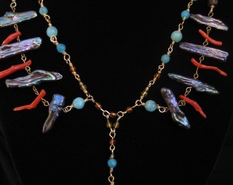 The Indigo Anemone Necklace