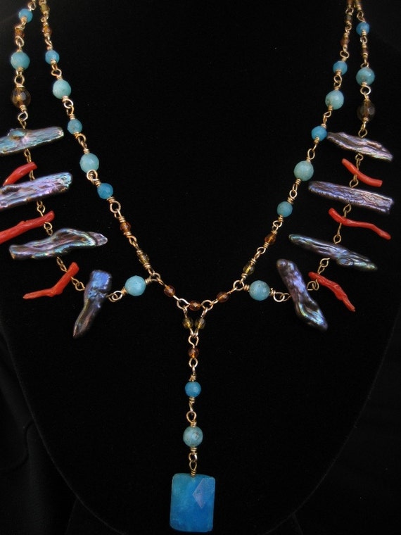 The Indigo Anemone Necklace
