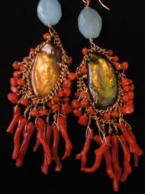 The Flame of The Peacock Earrings