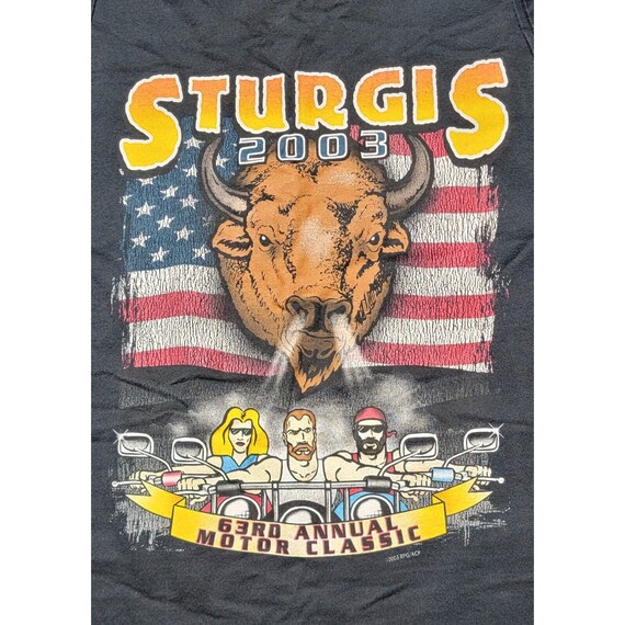 2003 Sturgis Short Sleeve T Shirt Black 63rd Annu… - image 2