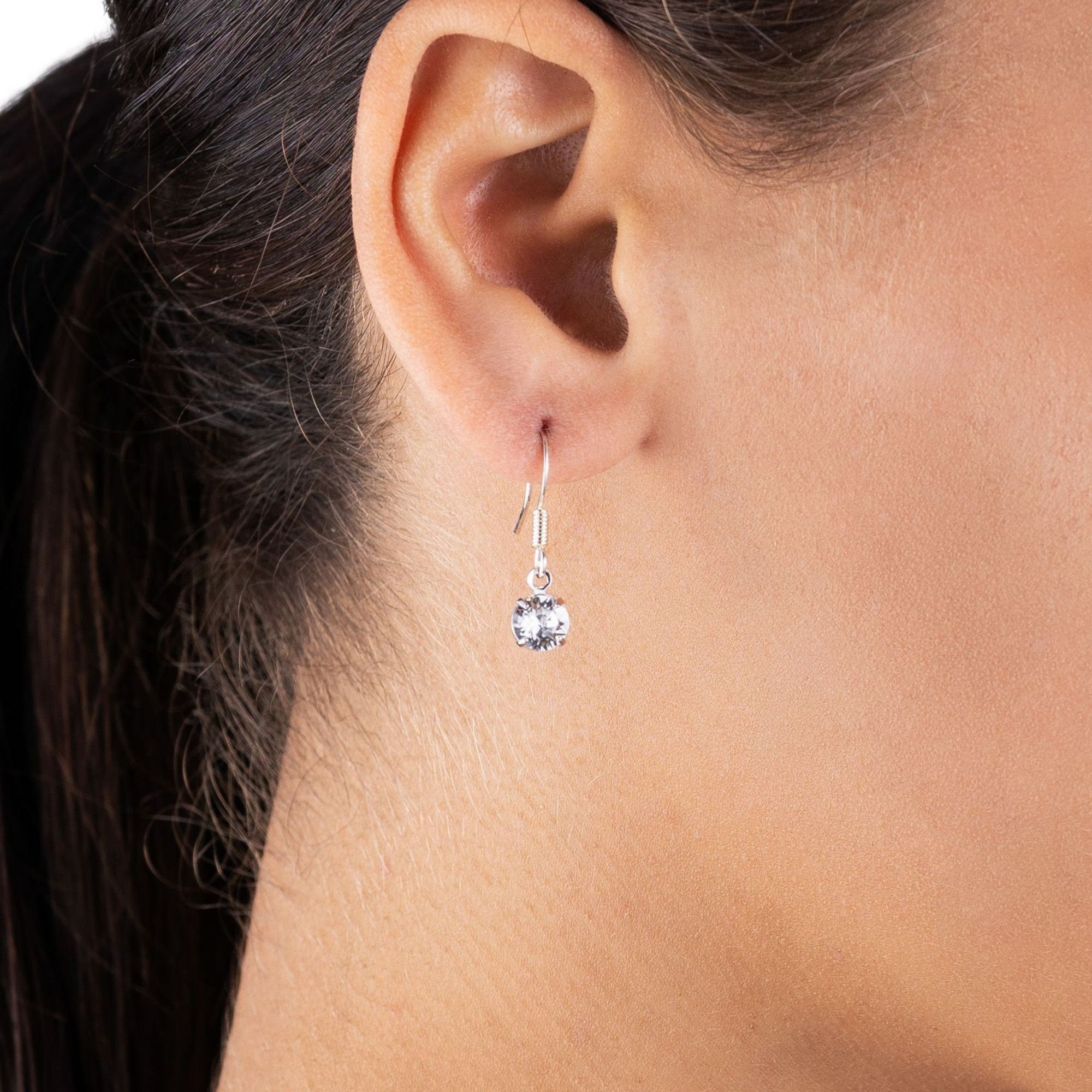 Orecchini A Perno In Argento Sterling 925 Con Cristallo Scintillante – Pewterhooter London Collection In Scatola Regalo