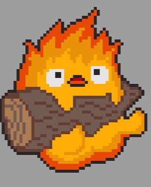 Calcifer-Inspired C2C Blanket Pattern