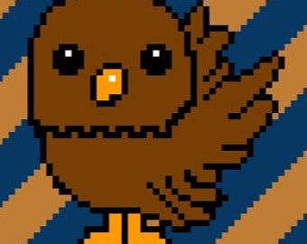 Crochet Pattern – Ravenclaw-Inspired Baby Blanket | Eagle Motif | Digital PDF