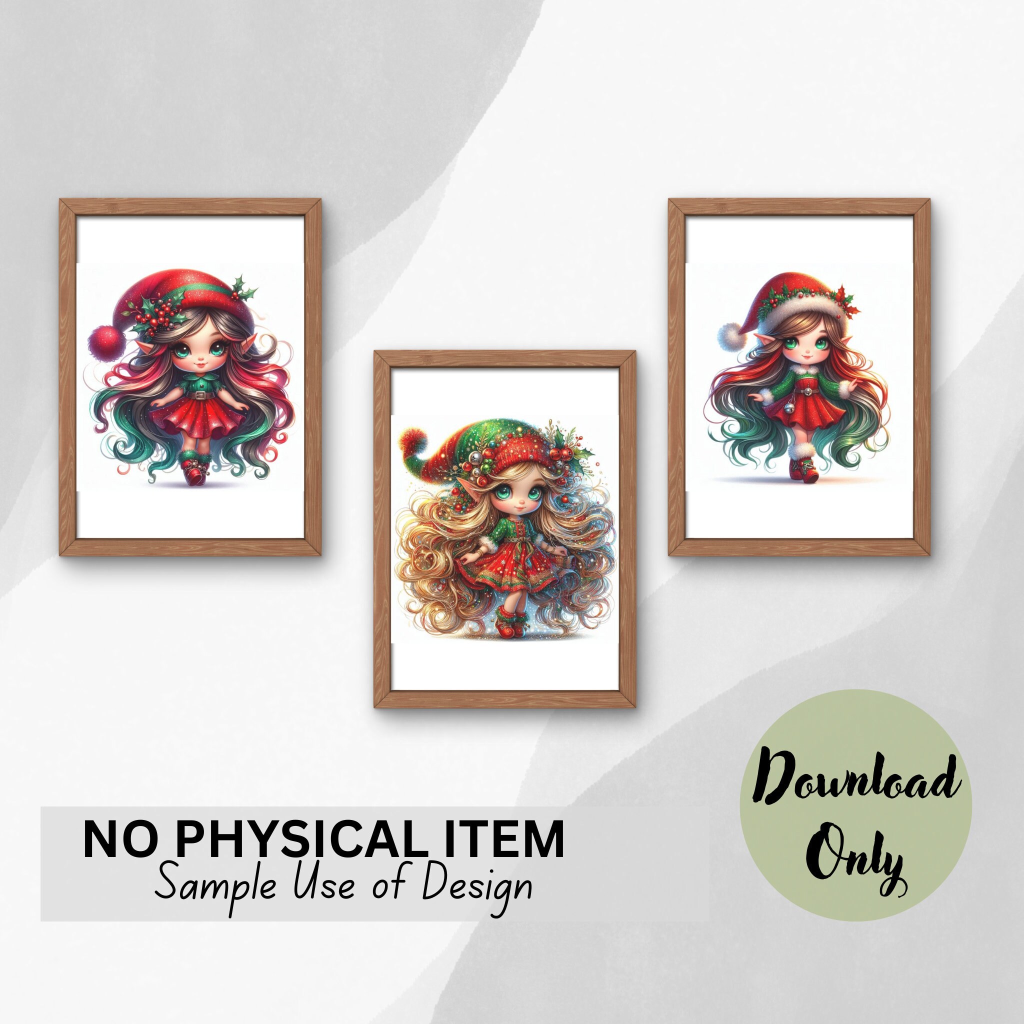 Christmas Elf, Elves Clipart, Christmas Clipart Watercolor Bundle ...