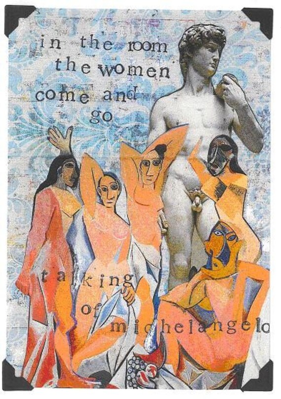 In The Room The Women Come And Go Talking Of Michelangelo Note Card