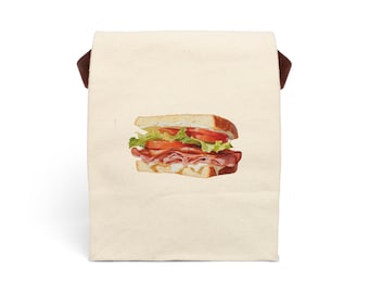 Canvas Lunch Bag With Strap