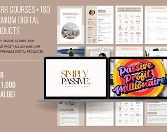 Simply Passive and Passive Profit Millionaire MRR Courses | Bonus 160+ Premium Digital Products MRR!!!