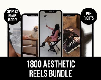 1800+ Faceless Aesthetic Reels Bundle PLR - Luxury Aesthetic Reels for Instagram, Faceless Videos for Instagram