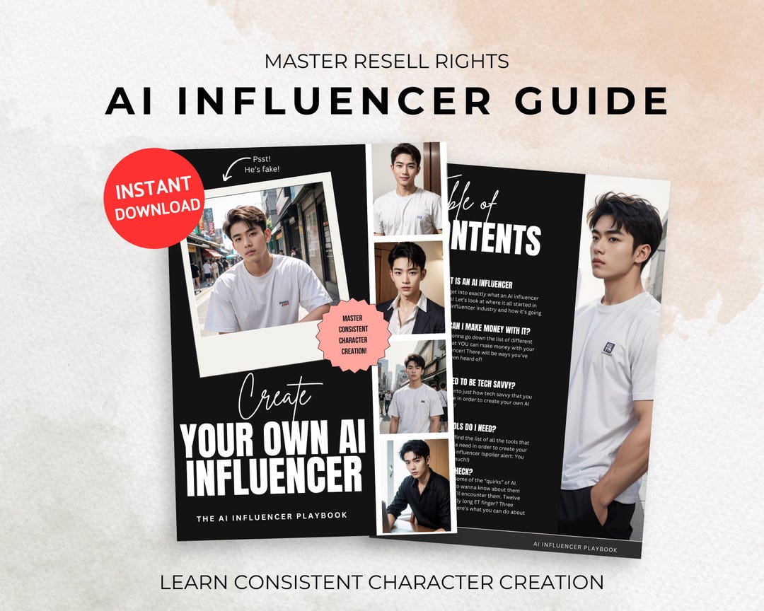 AI Influencer Guide Ebook Plr/mrr Rights | Monetize AI With Chatgpt ...