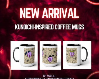 Embrace the Stealthy Elegance: Kunoichi-Inspired Coffee Mugs, 15oz